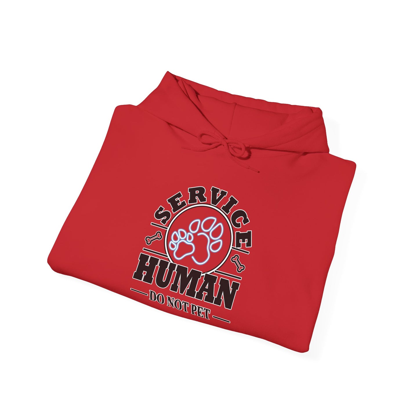 Service Human Hoodie - "Do Not Pet" Paw Print Comfort Sweatshirt
