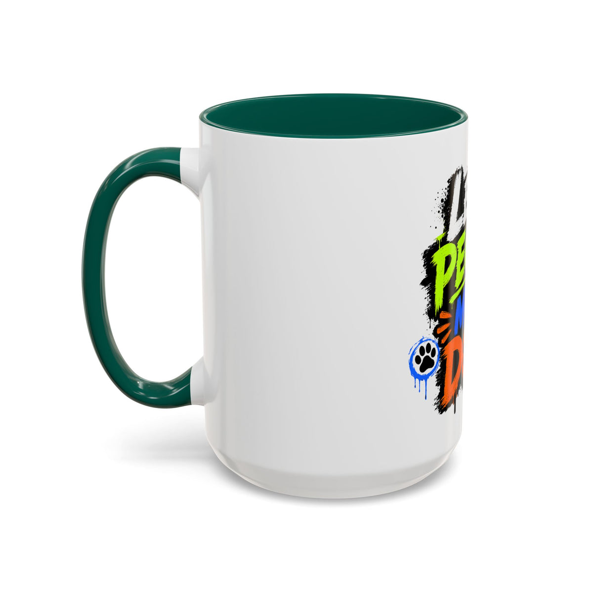 Less People More Dogs Coffee Mug — Bold Graffiti Dog Lover Gift (11oz, 15oz)