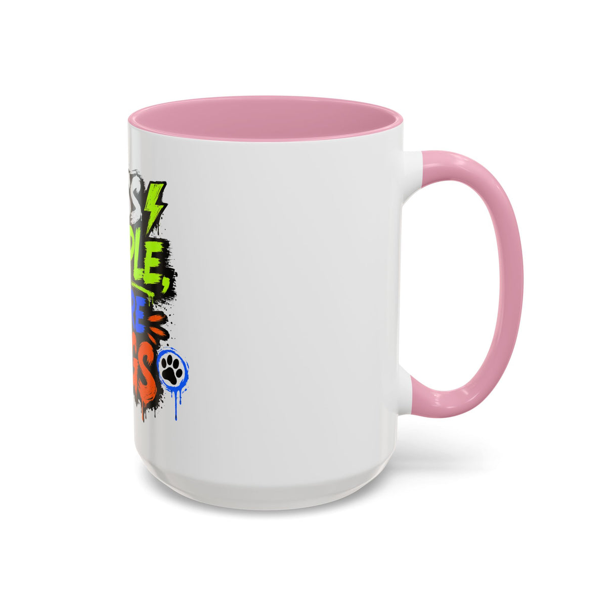 Less People More Dogs Coffee Mug — Bold Graffiti Dog Lover Gift (11oz, 15oz)