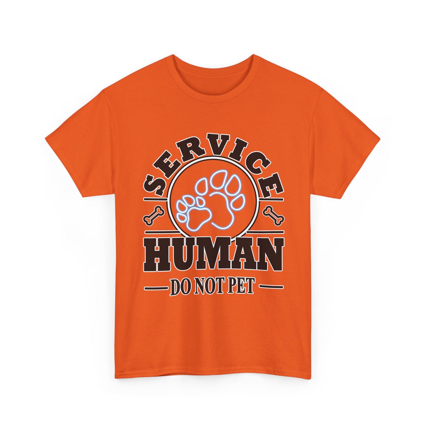 Service Dog Handler Tee – “Service Human Do Not Pet” Paw Print T-Shirt