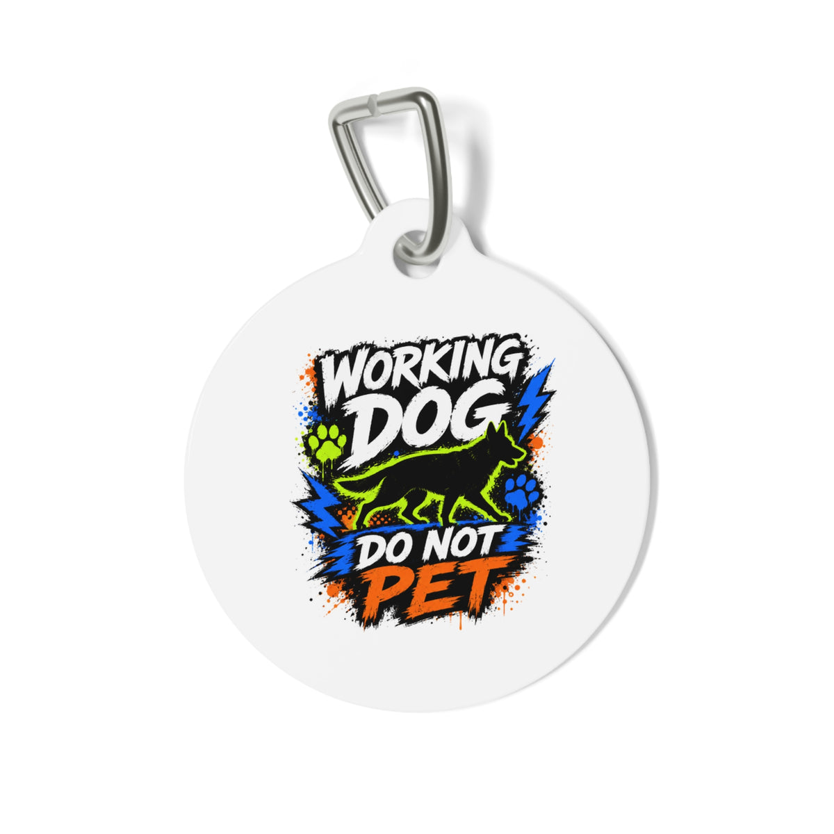 Working Dog Do Not Pet Personalized Pet Tag — Custom Dog ID Tag