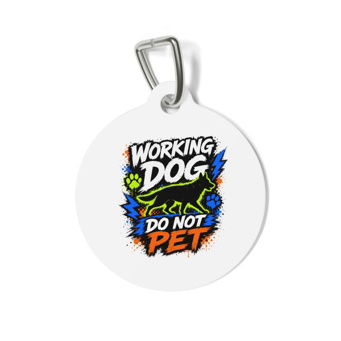 Working Dog Do Not Pet Personalized Pet Tag — Custom Dog ID Tag