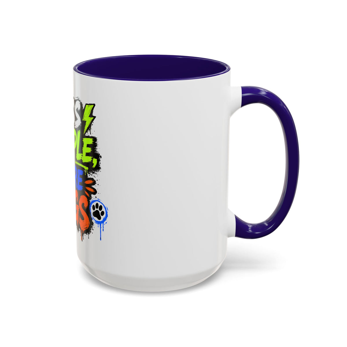 Less People More Dogs Coffee Mug — Bold Graffiti Dog Lover Gift (11oz, 15oz)