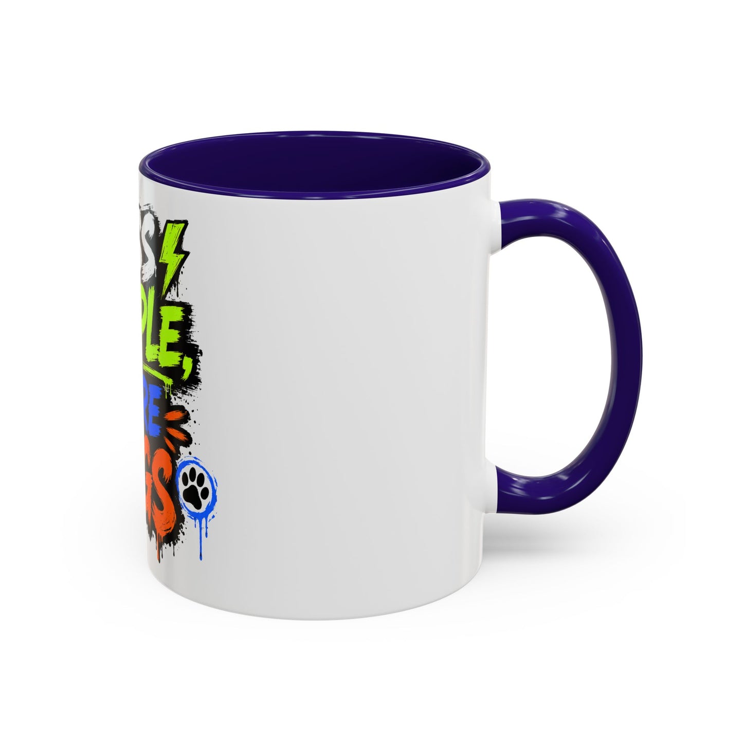Less People More Dogs Coffee Mug — Bold Graffiti Dog Lover Gift (11oz, 15oz)