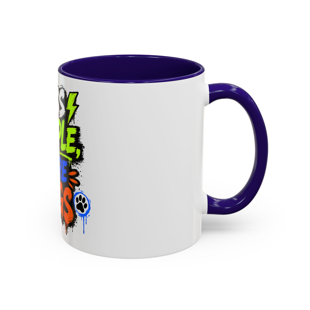 Less People More Dogs Coffee Mug — Bold Graffiti Dog Lover Gift (11oz, 15oz)