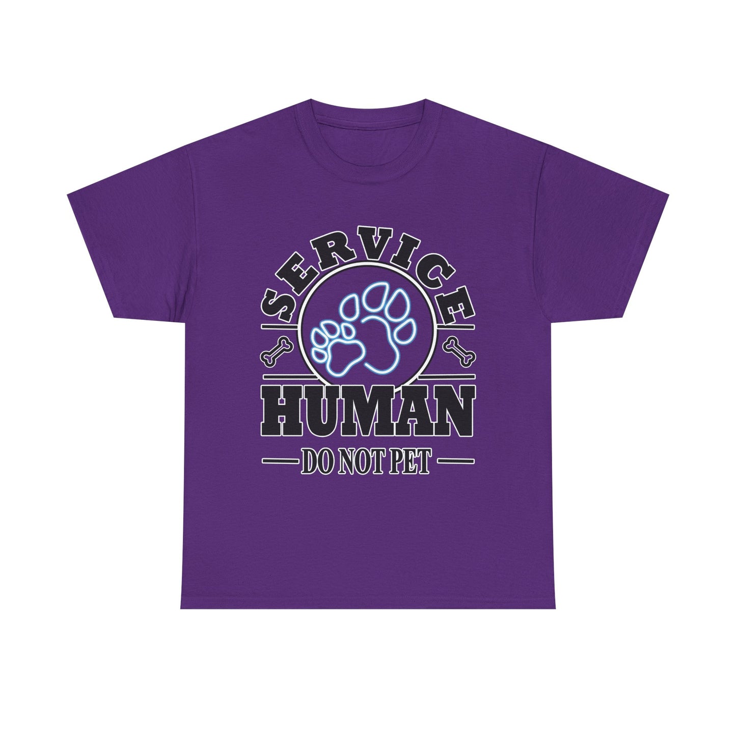 Service Dog Handler Tee – “Service Human Do Not Pet” Paw Print T-Shirt