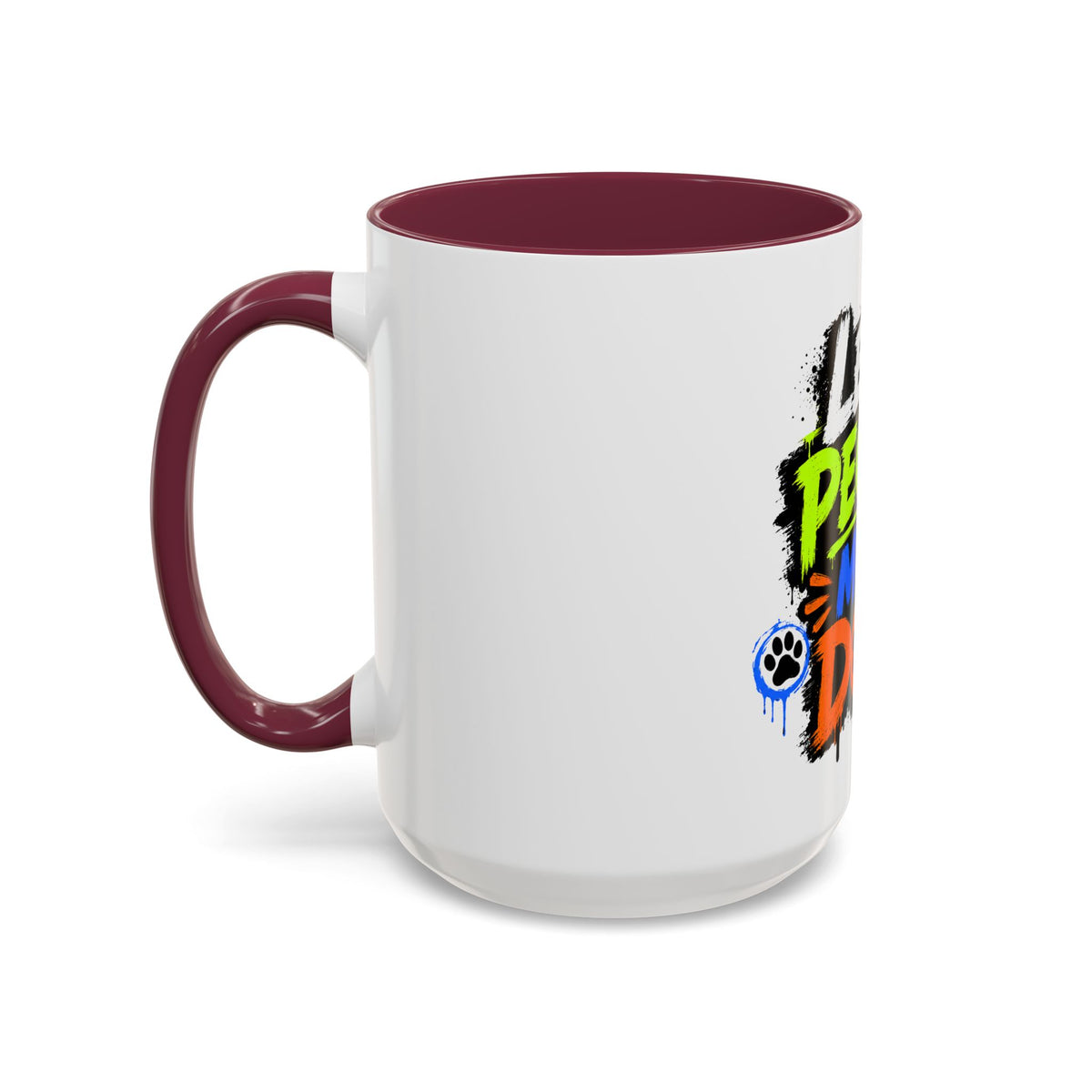 Less People More Dogs Coffee Mug — Bold Graffiti Dog Lover Gift (11oz, 15oz)
