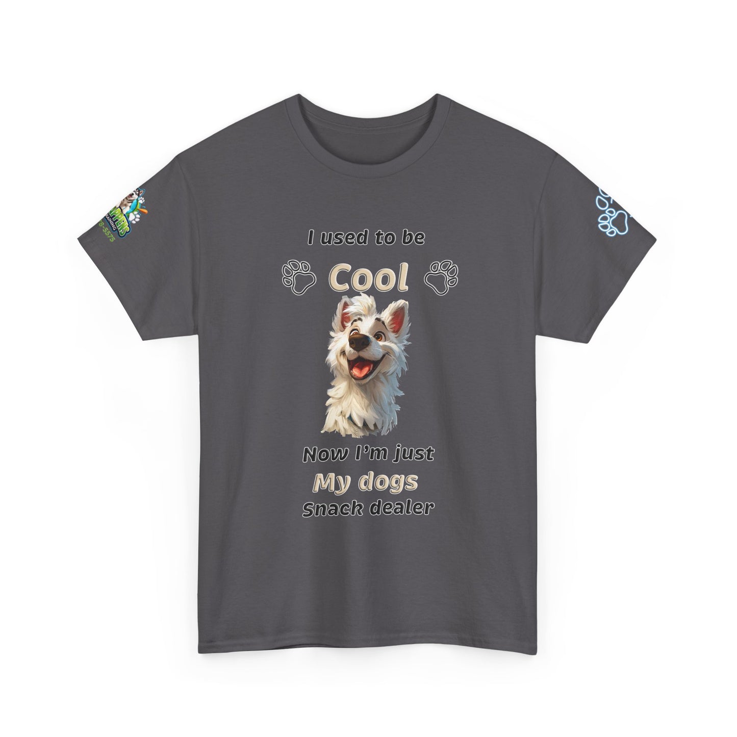 Dog Lover Tee - My Dog's Snack Dealer Unisex Heavy Cotton Tee