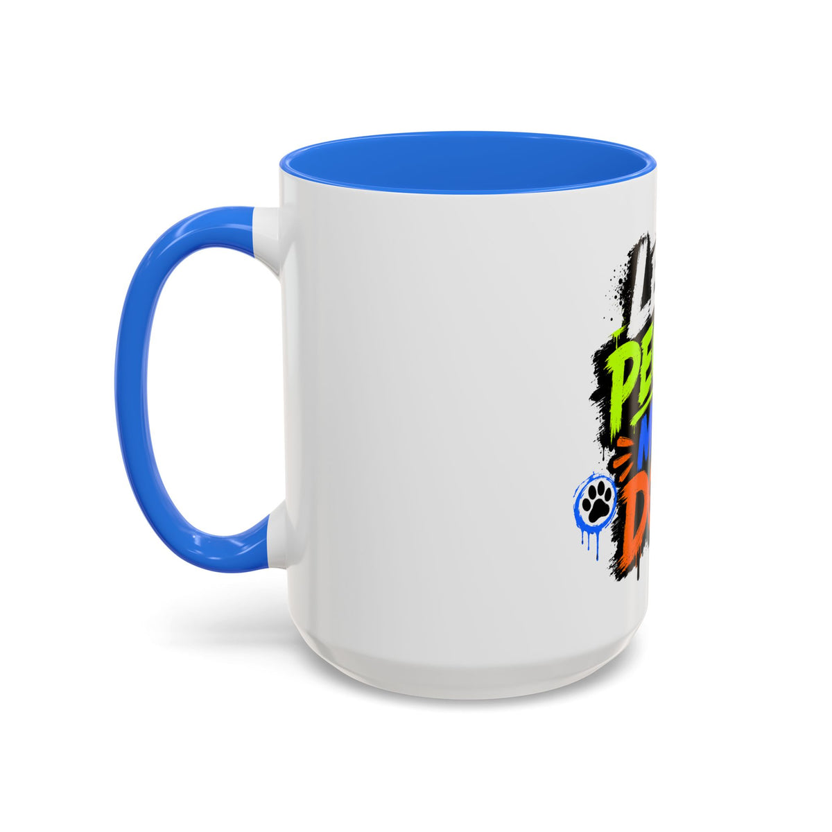 Less People More Dogs Coffee Mug — Bold Graffiti Dog Lover Gift (11oz, 15oz)