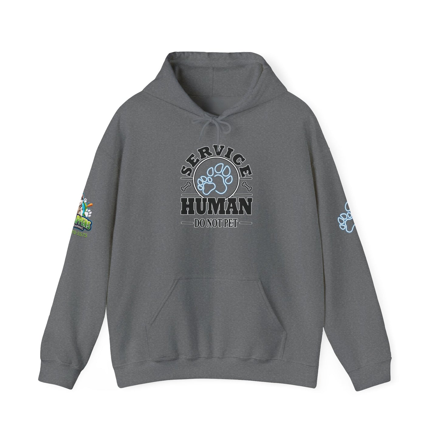 Service Human Hoodie - "Do Not Pet" Paw Print Comfort Sweatshirt