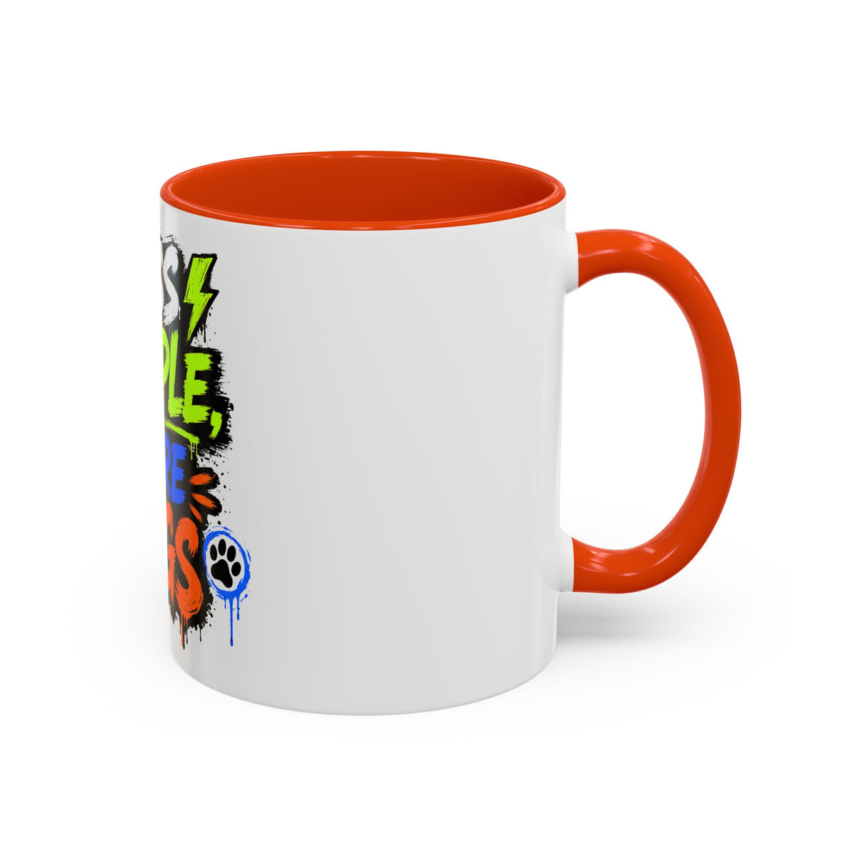 Less People More Dogs Coffee Mug — Bold Graffiti Dog Lover Gift (11oz, 15oz)