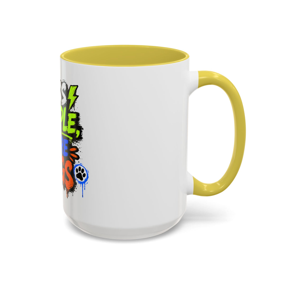 Less People More Dogs Coffee Mug — Bold Graffiti Dog Lover Gift (11oz, 15oz)