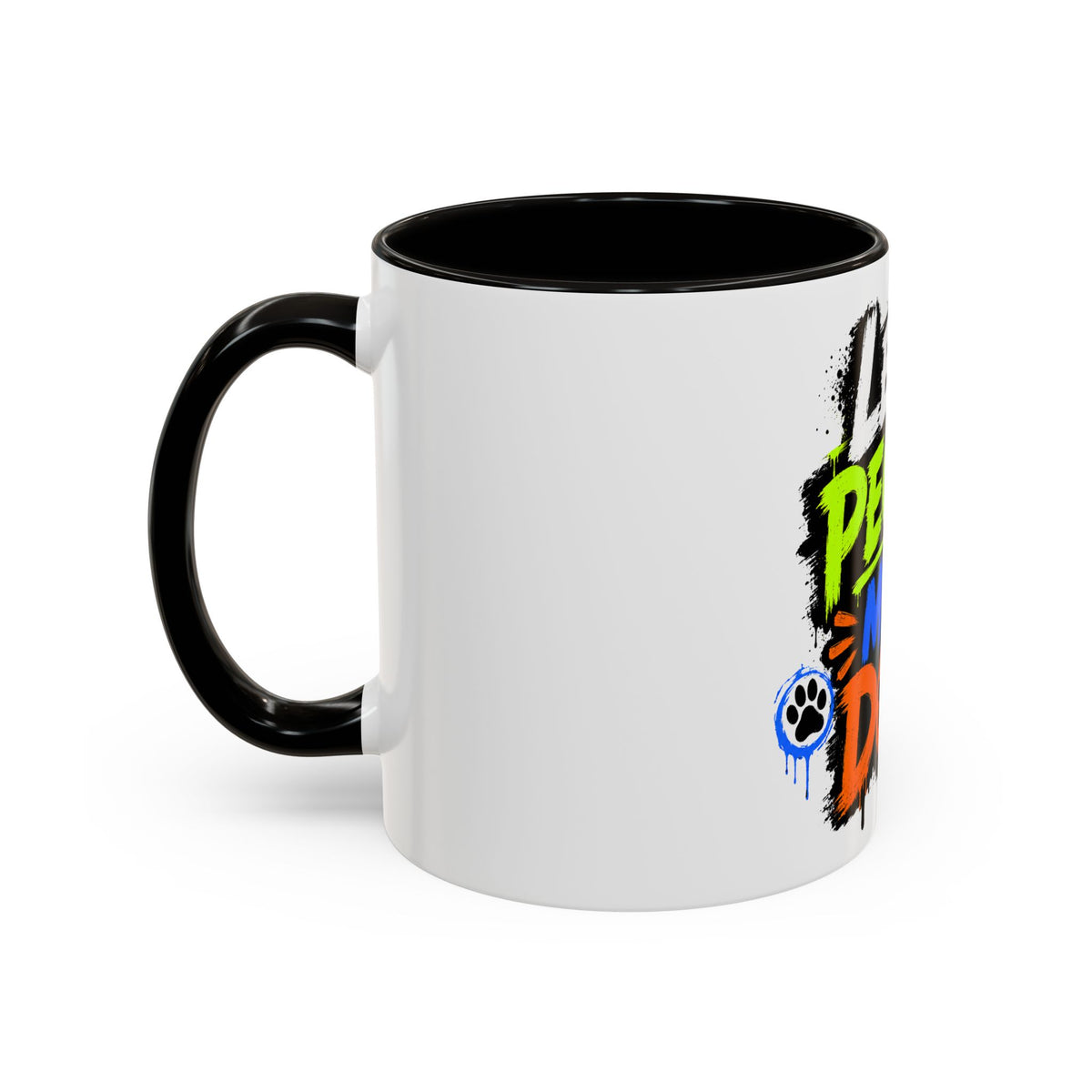 Less People More Dogs Coffee Mug — Bold Graffiti Dog Lover Gift (11oz, 15oz)