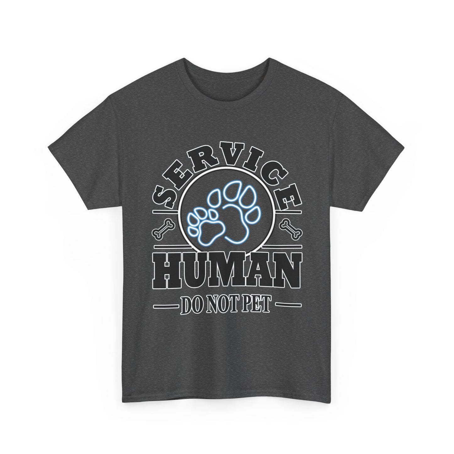 Service Dog Handler Tee – “Service Human Do Not Pet” Paw Print T-Shirt