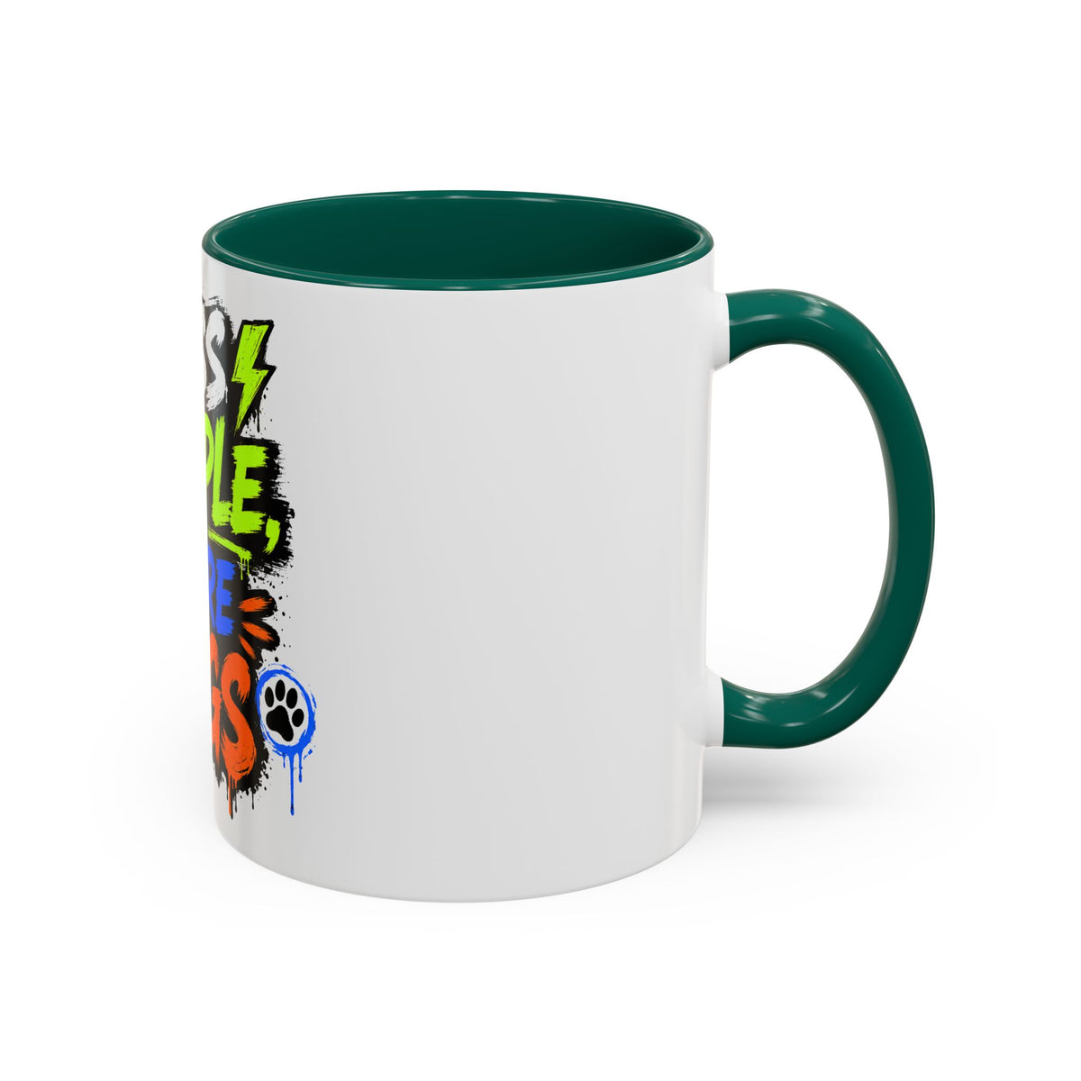 Less People More Dogs Coffee Mug — Bold Graffiti Dog Lover Gift (11oz, 15oz)