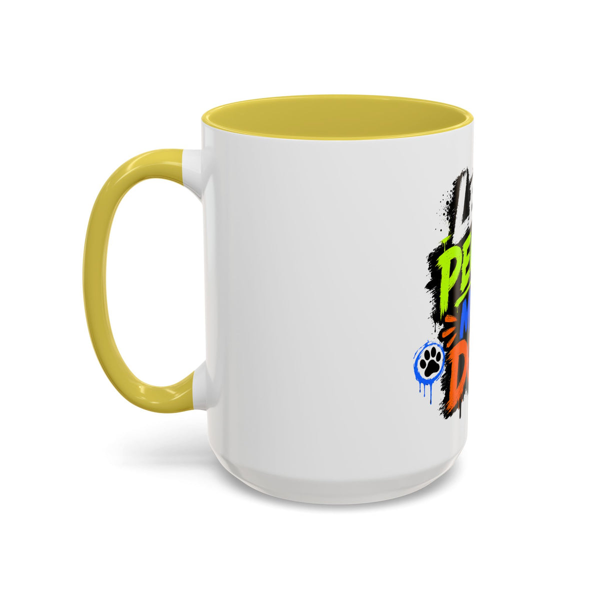 Less People More Dogs Coffee Mug — Bold Graffiti Dog Lover Gift (11oz, 15oz)