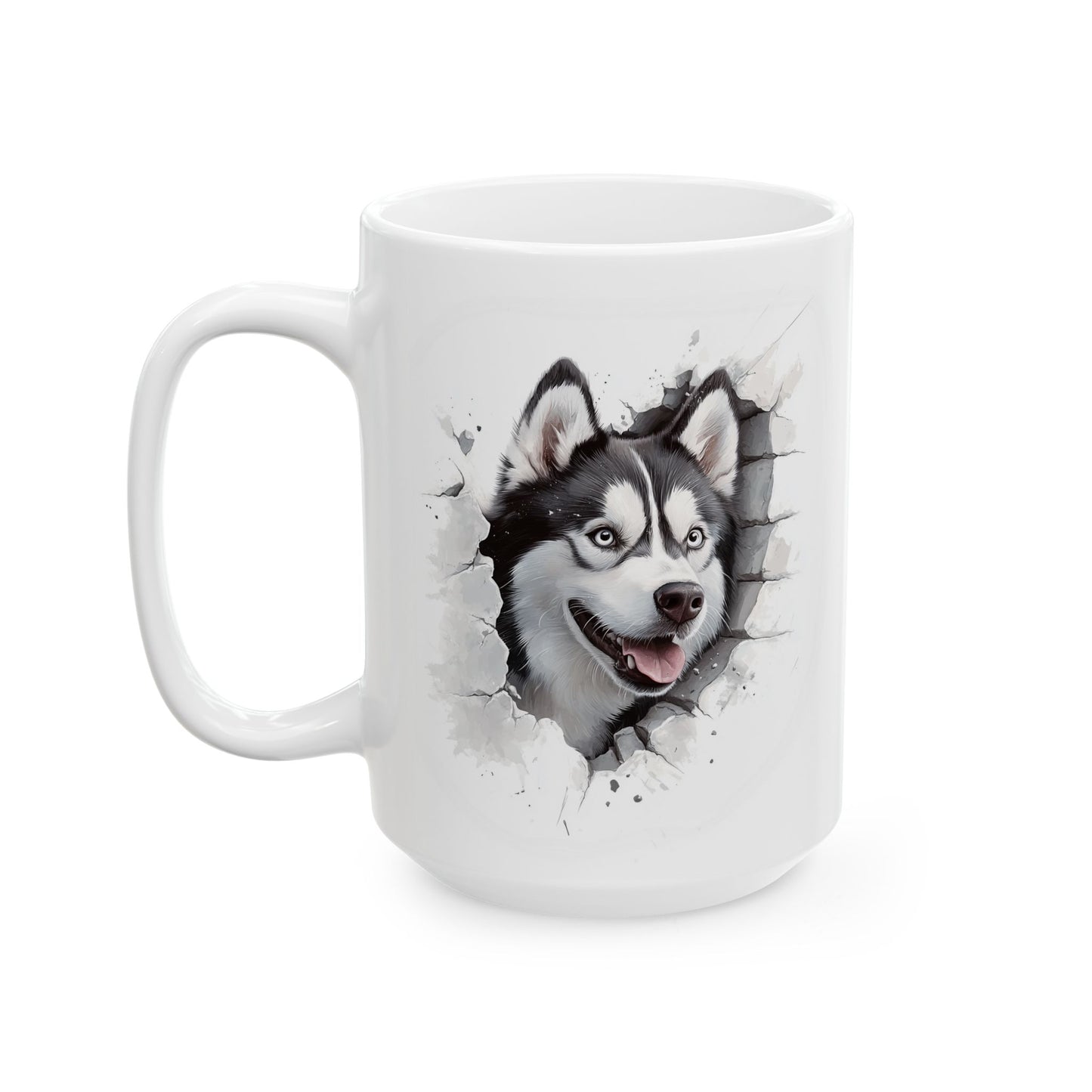 Cute Siberian Husky Portrait Coffee Cup (11oz & 15oz)