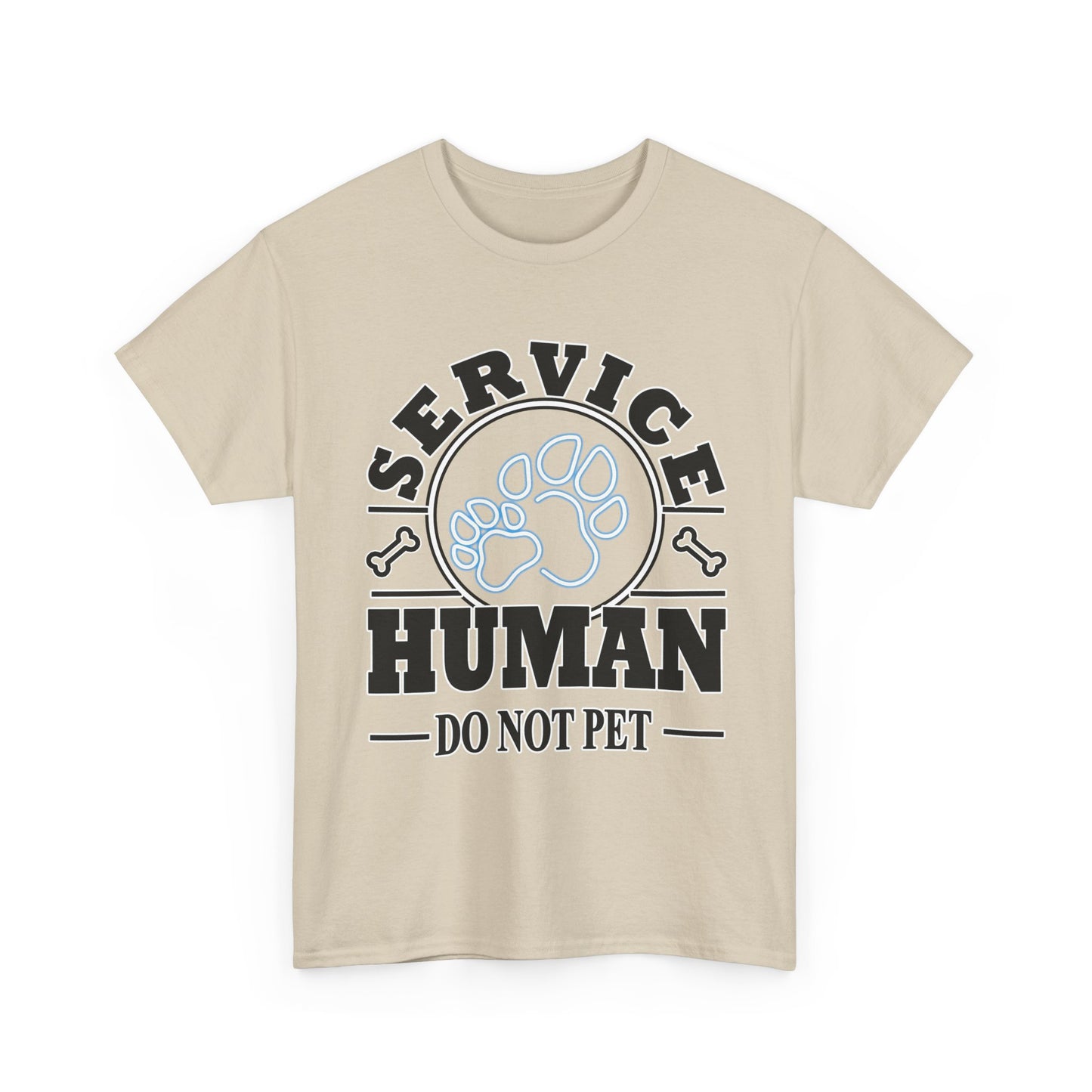 Service Dog Handler Tee – “Service Human Do Not Pet” Paw Print T-Shirt