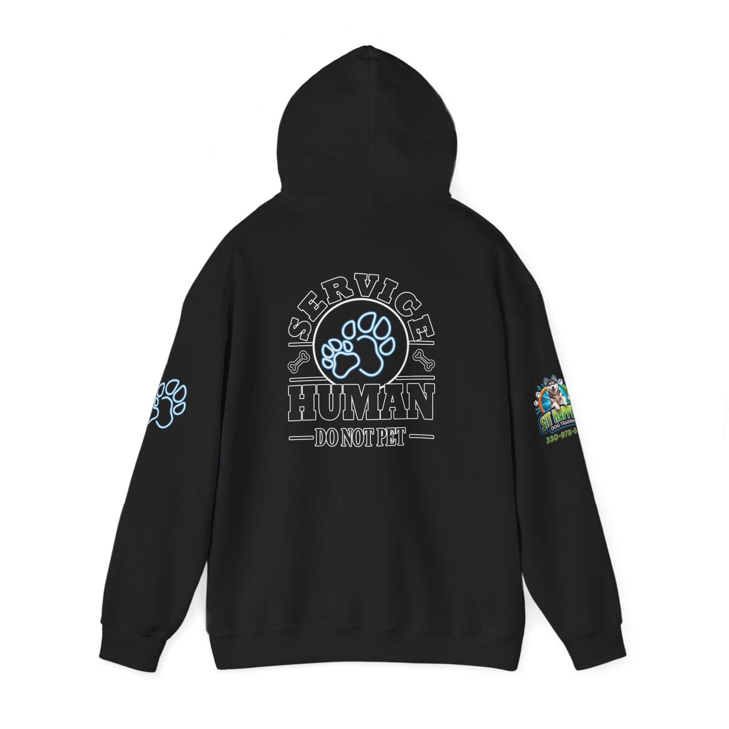 Service Human Hoodie - "Do Not Pet" Paw Print Comfort Sweatshirt