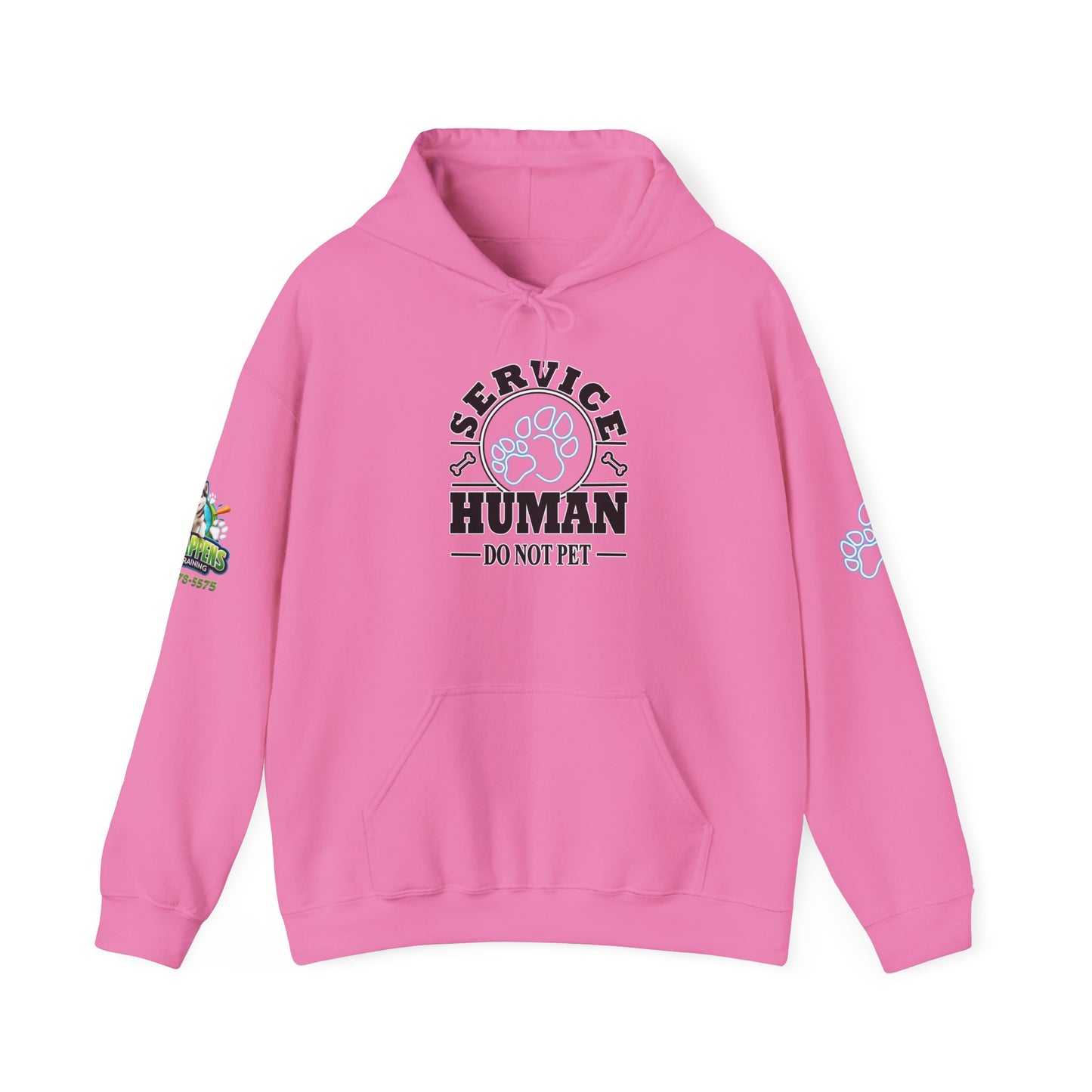 Service Human Hoodie - "Do Not Pet" Paw Print Comfort Sweatshirt