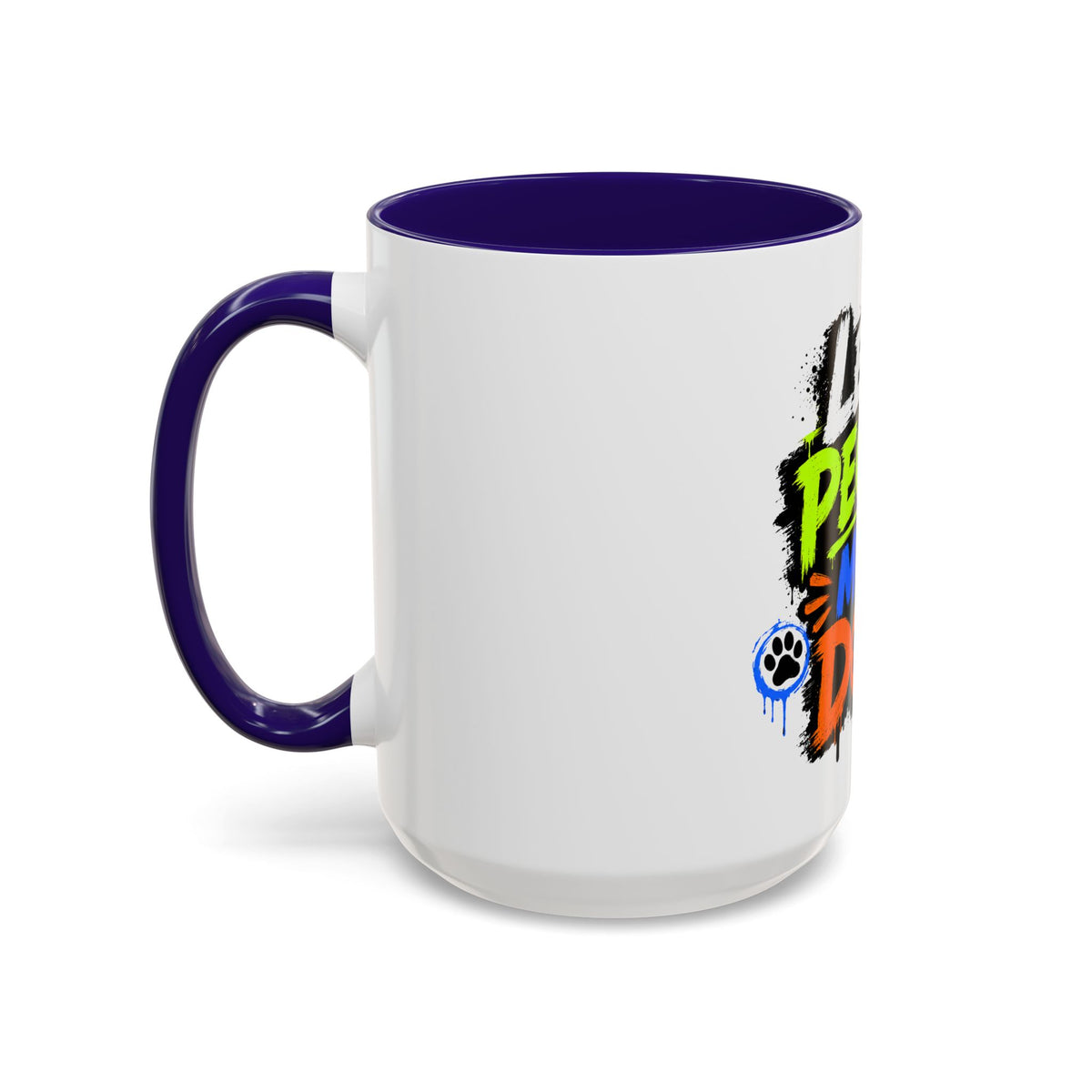 Less People More Dogs Coffee Mug — Bold Graffiti Dog Lover Gift (11oz, 15oz)