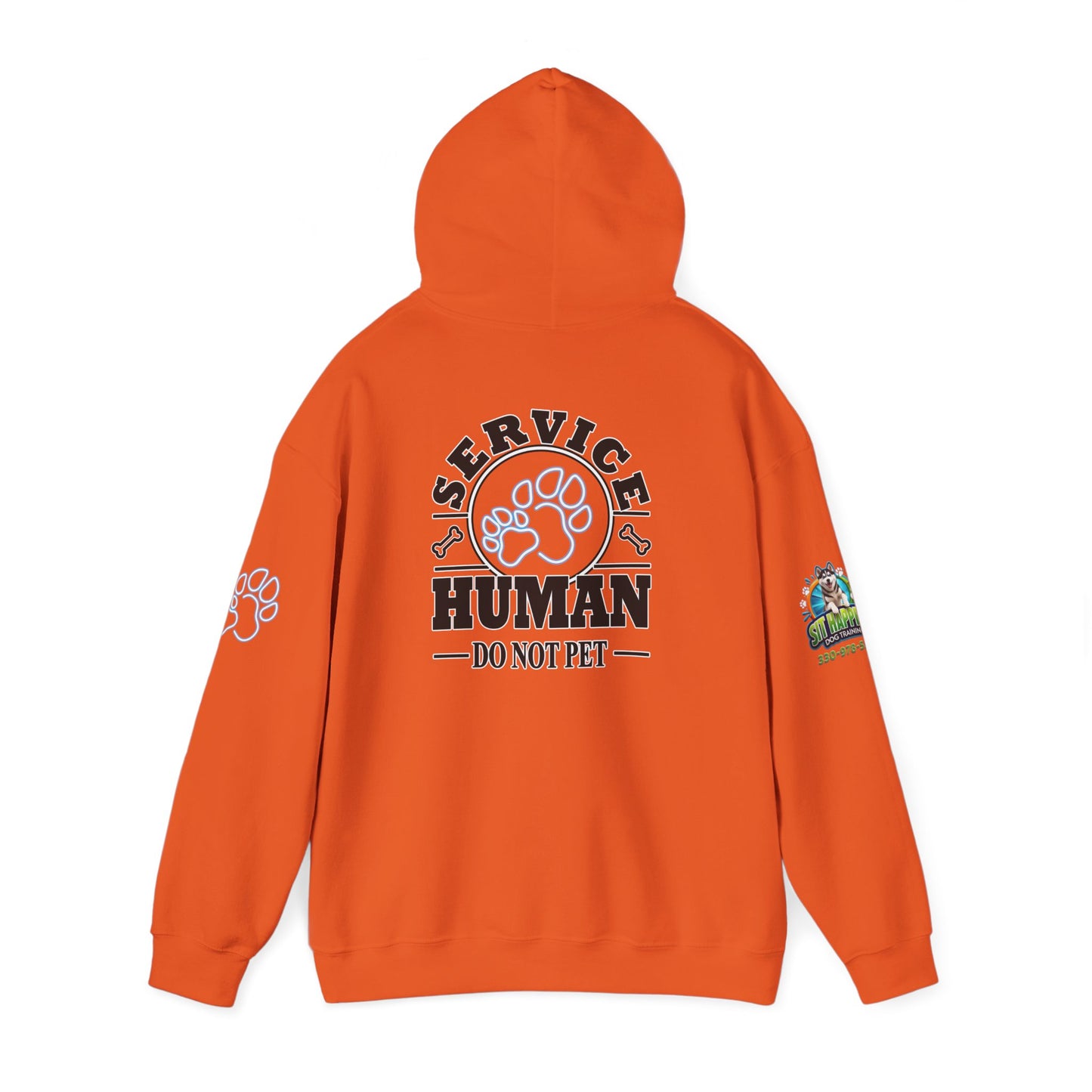 Service Human Hoodie - "Do Not Pet" Paw Print Comfort Sweatshirt