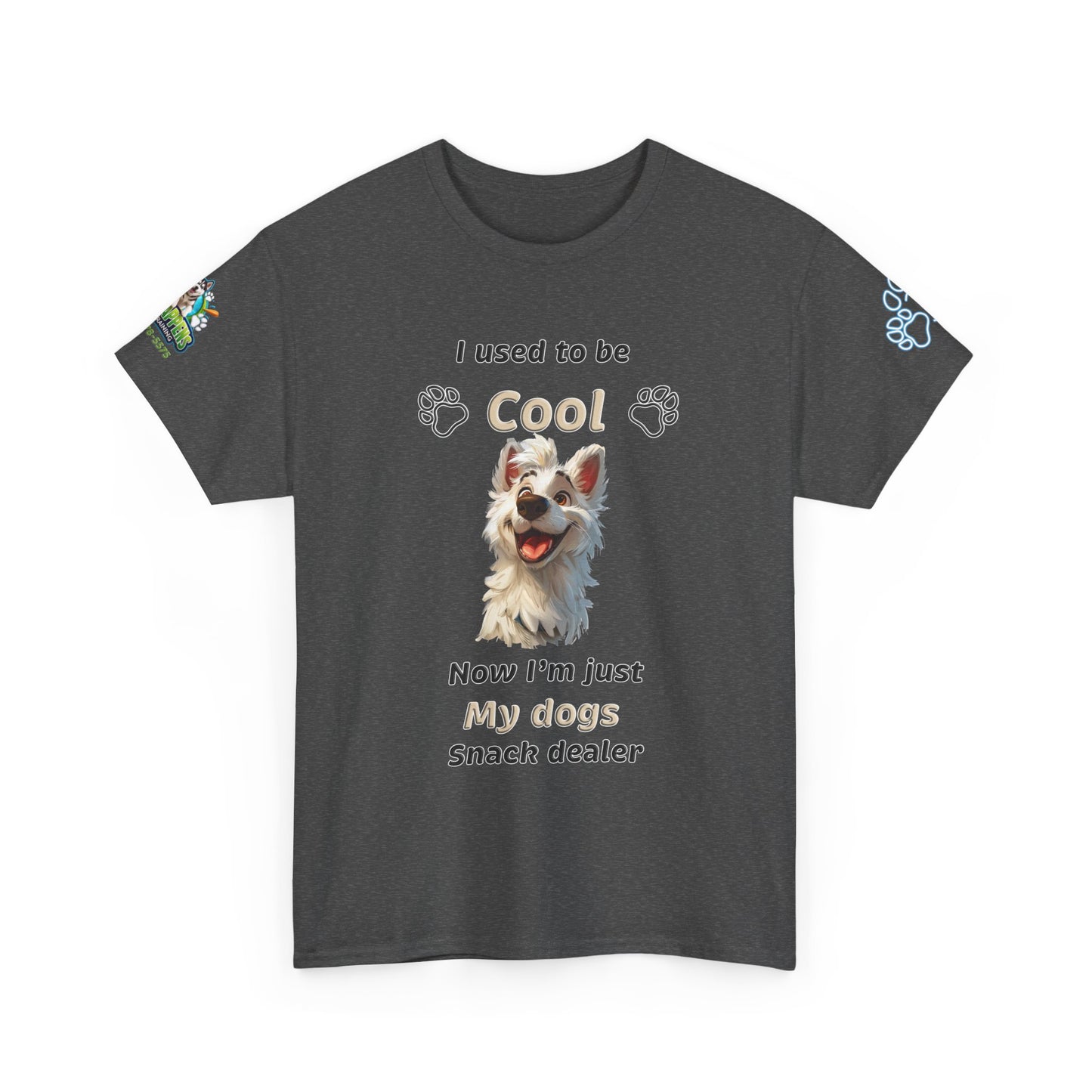 Dog Lover Tee - My Dog's Snack Dealer Unisex Heavy Cotton Tee