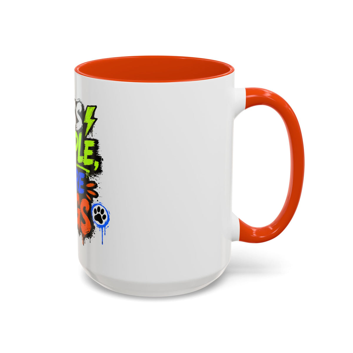 Less People More Dogs Coffee Mug — Bold Graffiti Dog Lover Gift (11oz, 15oz)