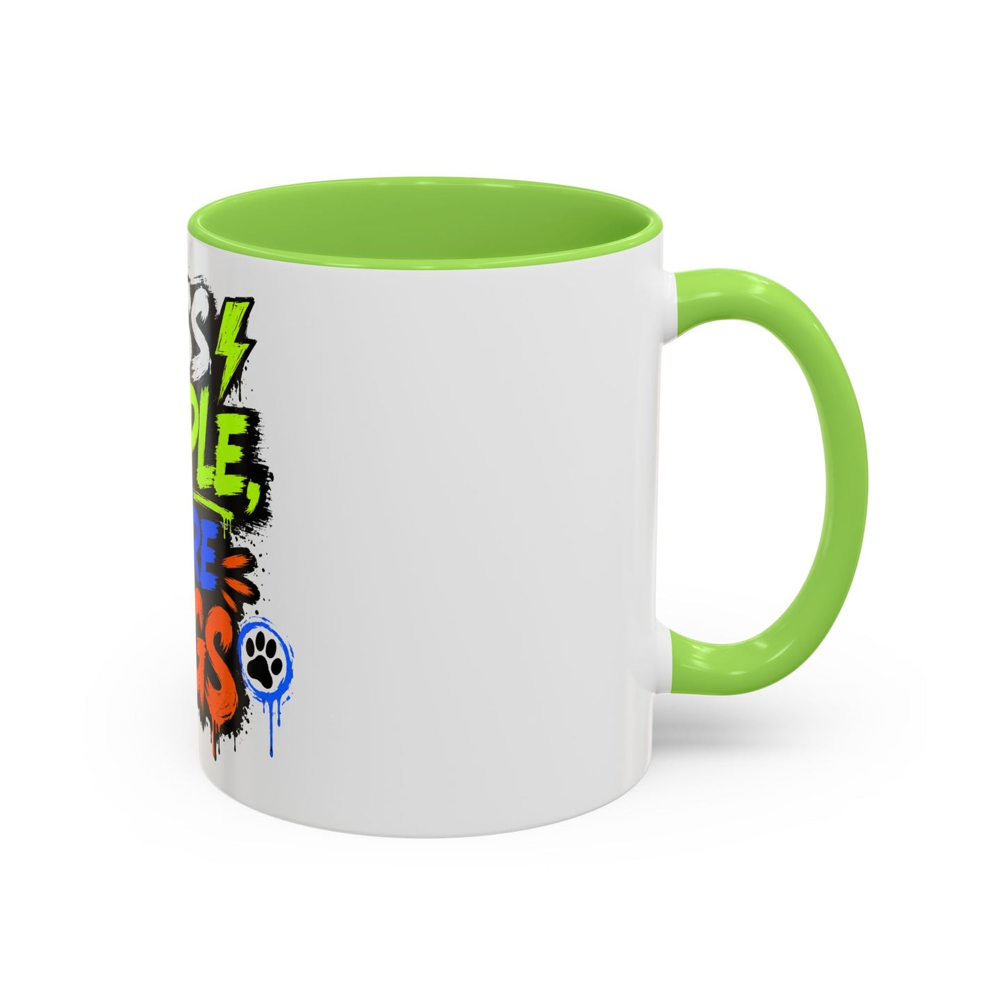 Less People More Dogs Coffee Mug — Bold Graffiti Dog Lover Gift (11oz, 15oz)