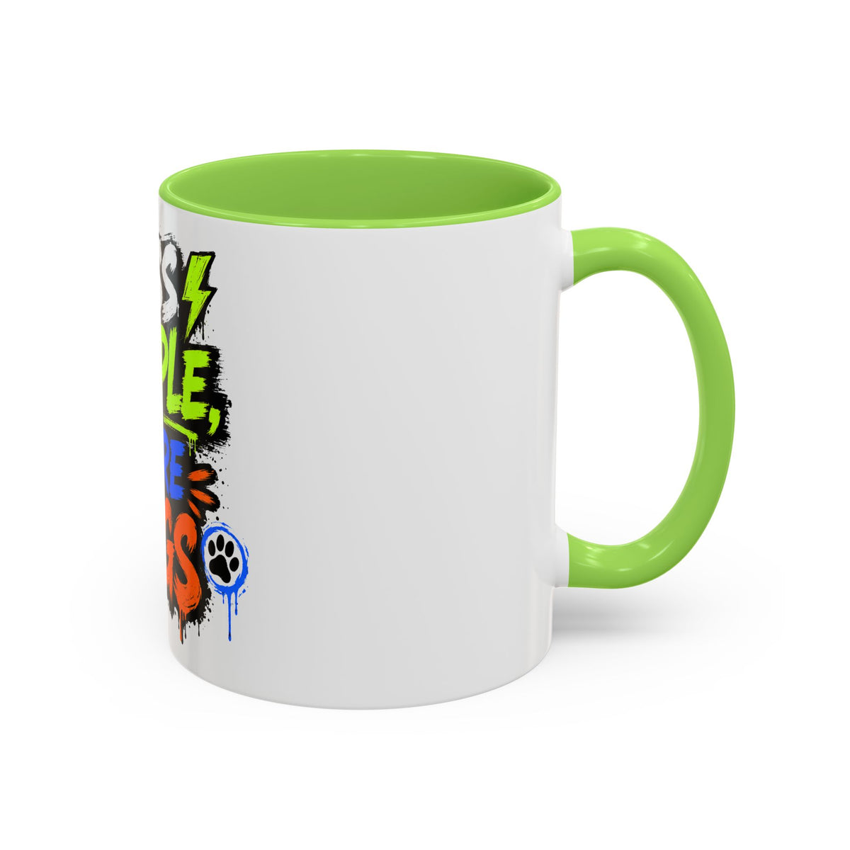 Less People More Dogs Coffee Mug — Bold Graffiti Dog Lover Gift (11oz, 15oz)