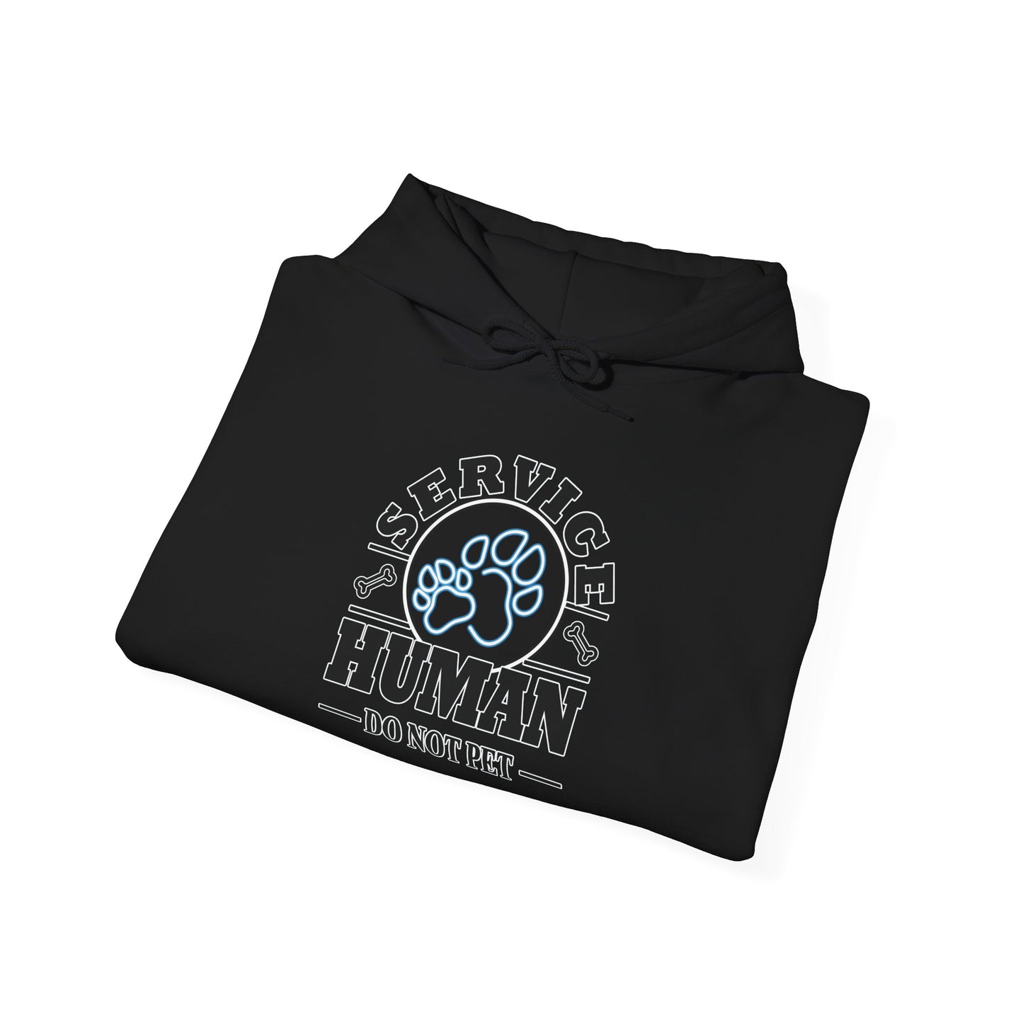 Service Human Hoodie - "Do Not Pet" Paw Print Comfort Sweatshirt