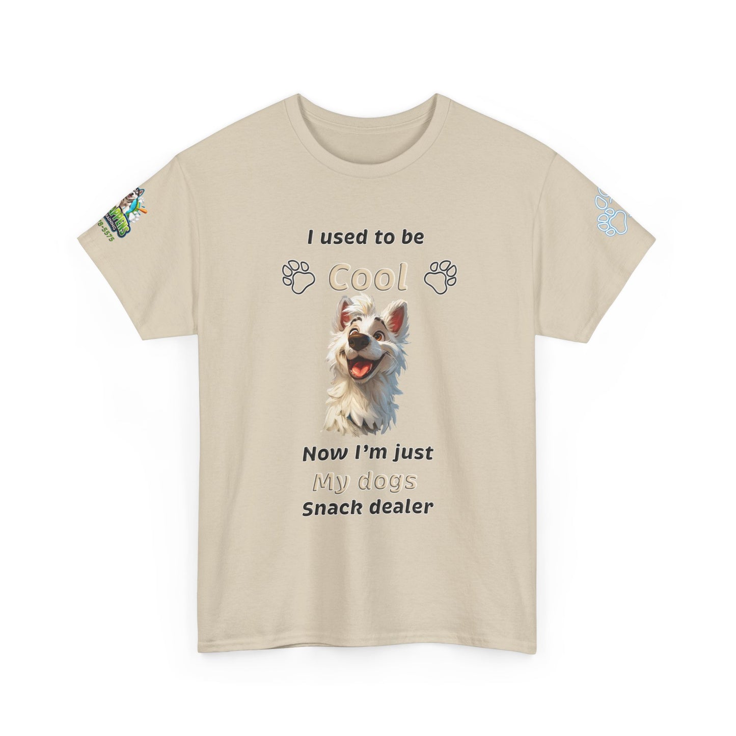 Dog Lover Tee - My Dog's Snack Dealer Unisex Heavy Cotton Tee