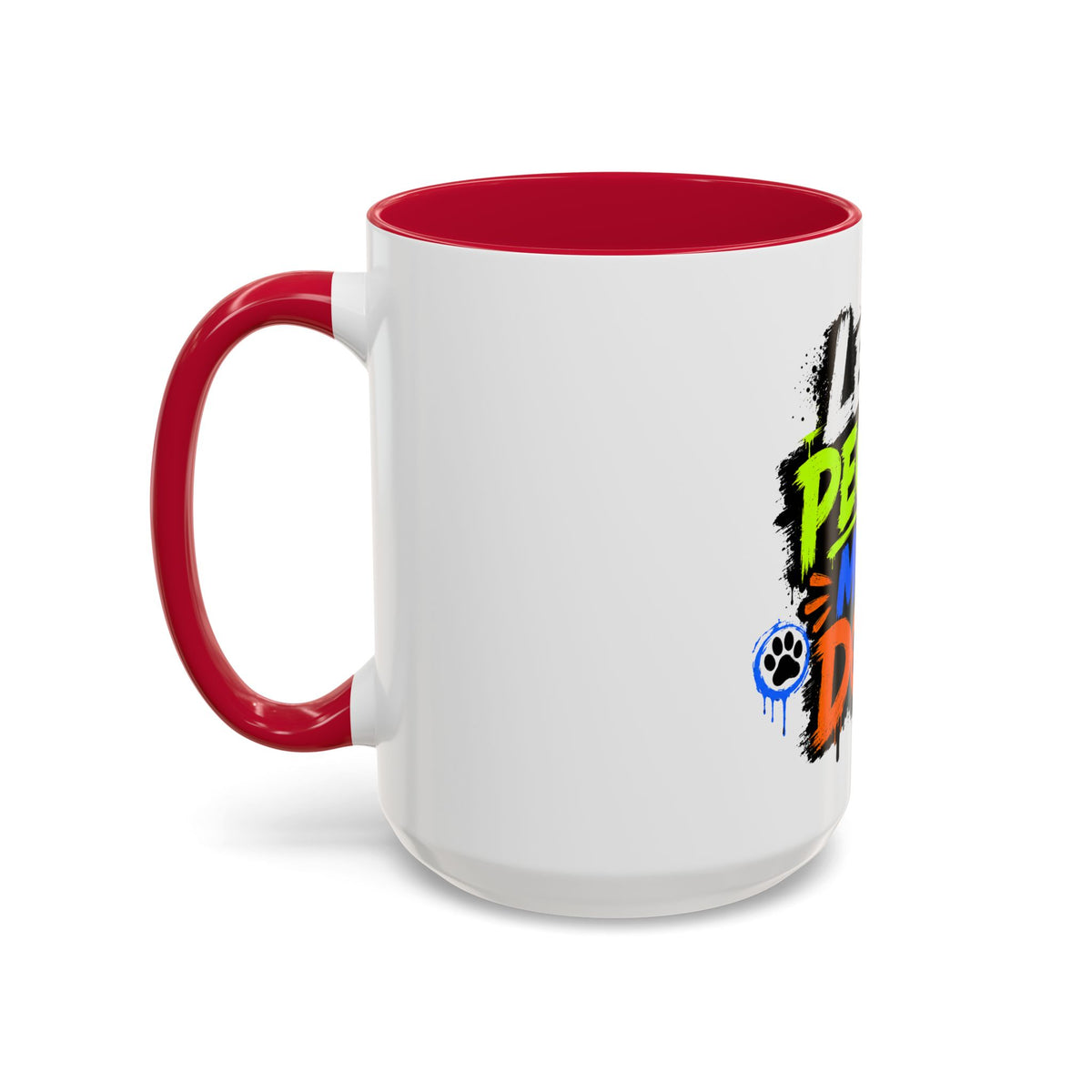 Less People More Dogs Coffee Mug — Bold Graffiti Dog Lover Gift (11oz, 15oz)