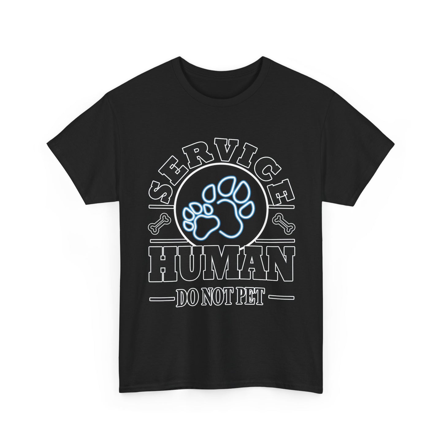 Service Dog Handler Tee – “Service Human Do Not Pet” Paw Print T-Shirt