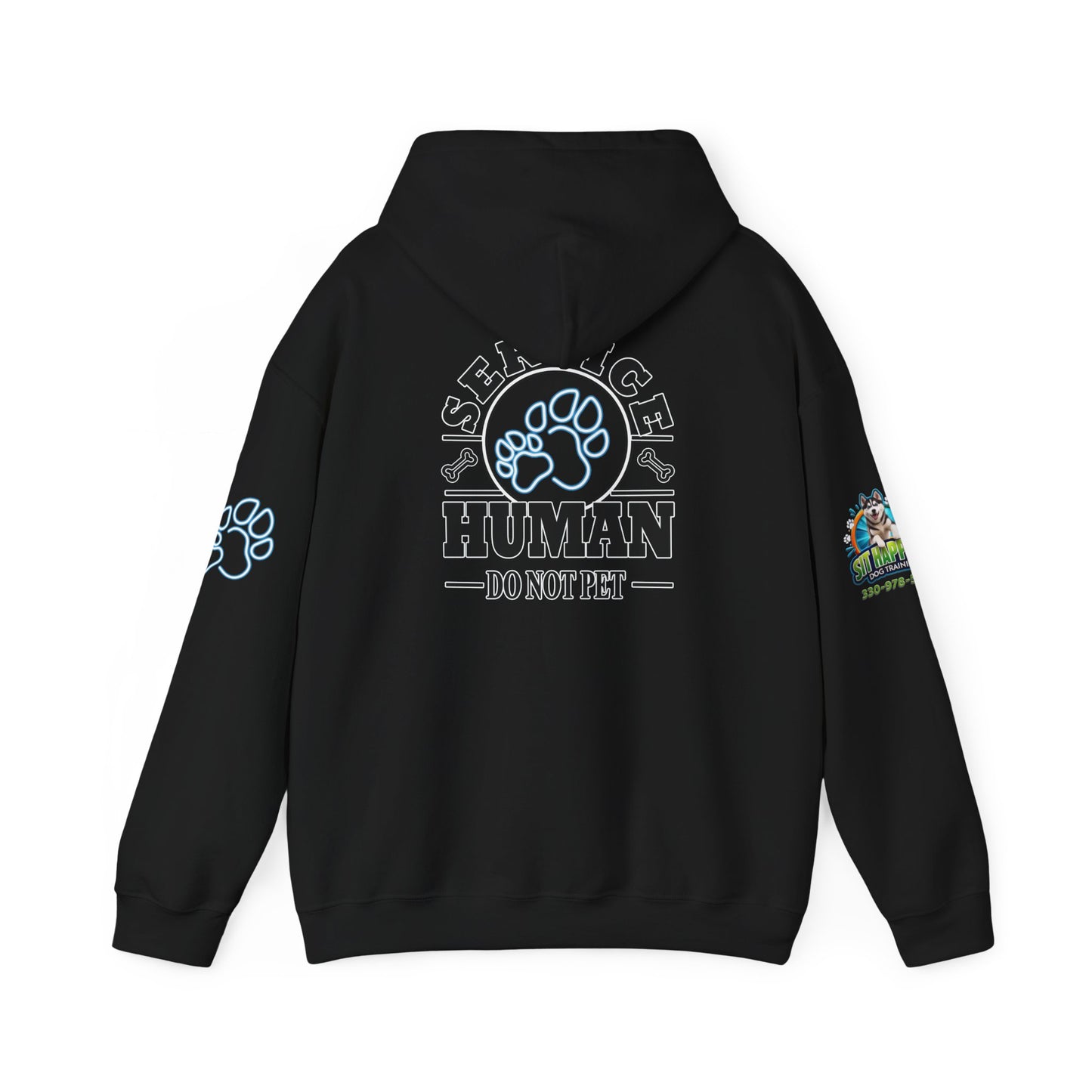 Service Human Hoodie - "Do Not Pet" Paw Print Comfort Sweatshirt