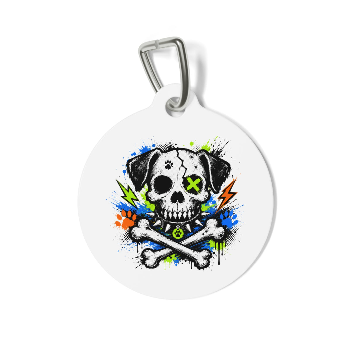 Skull & Bones Personalized Pet Tag — Funny Dog ID Tag