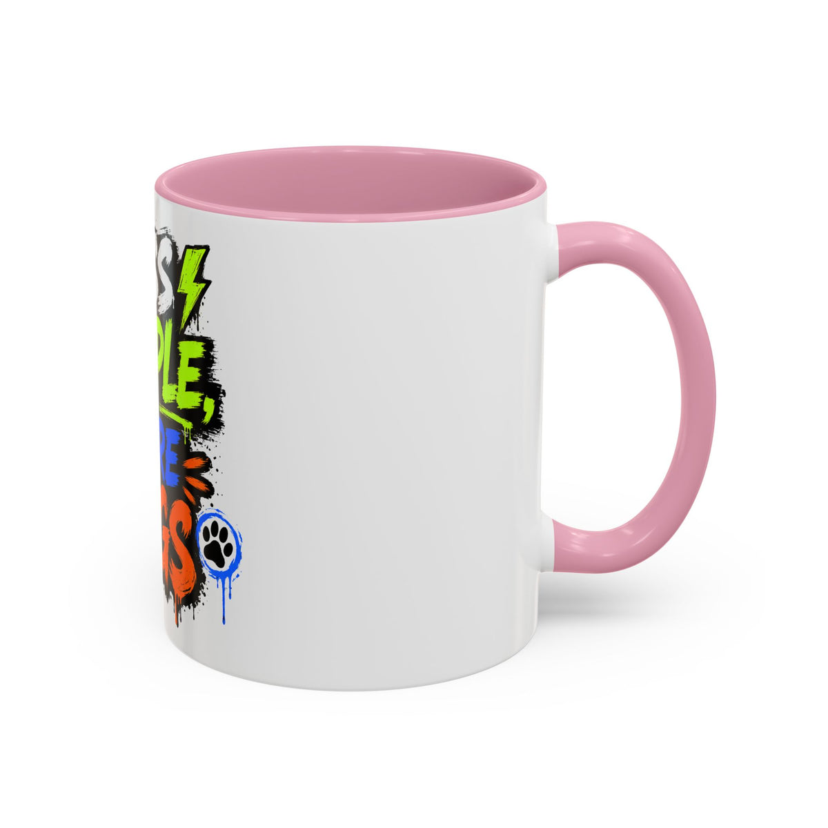 Less People More Dogs Coffee Mug — Bold Graffiti Dog Lover Gift (11oz, 15oz)