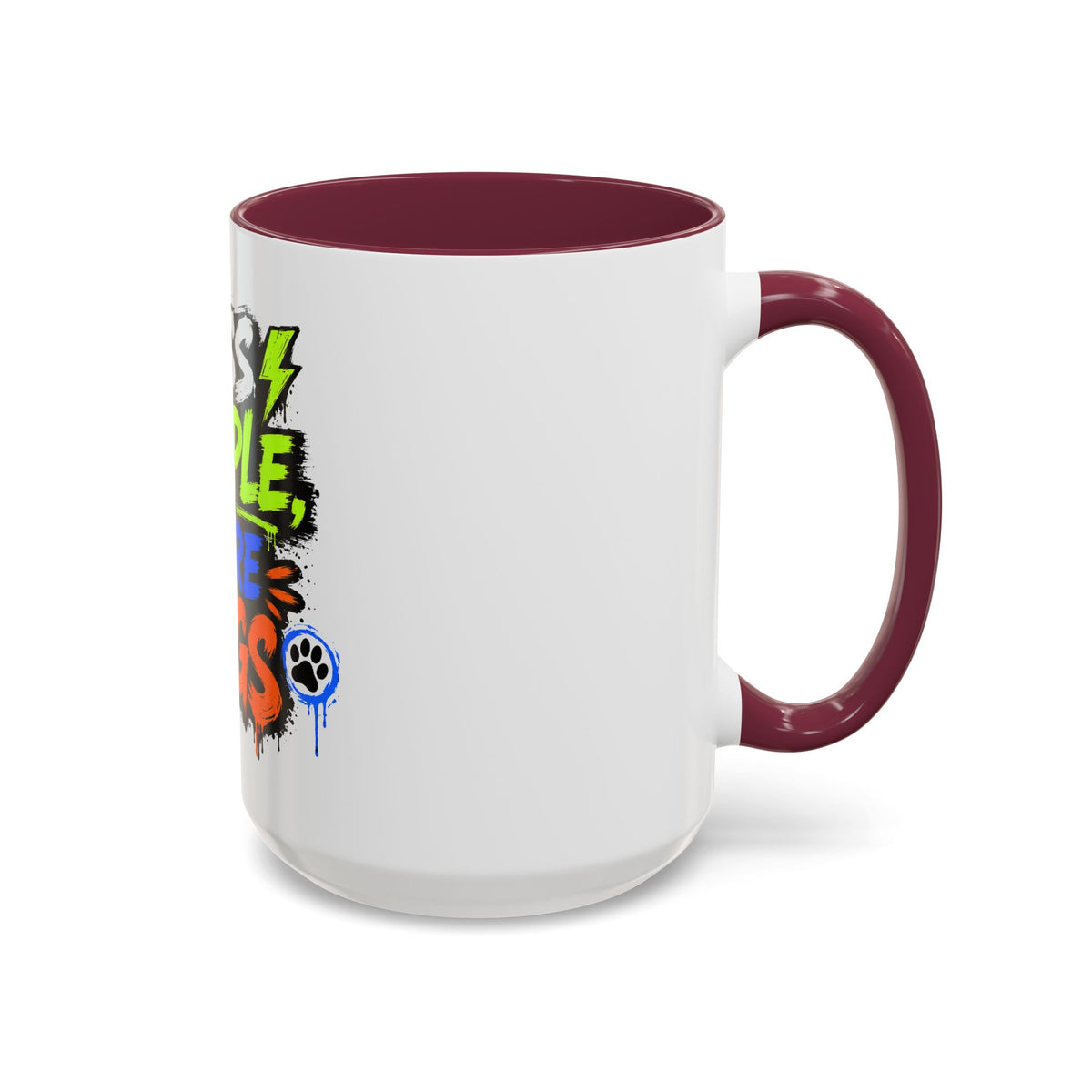 Less People More Dogs Coffee Mug — Bold Graffiti Dog Lover Gift (11oz, 15oz)