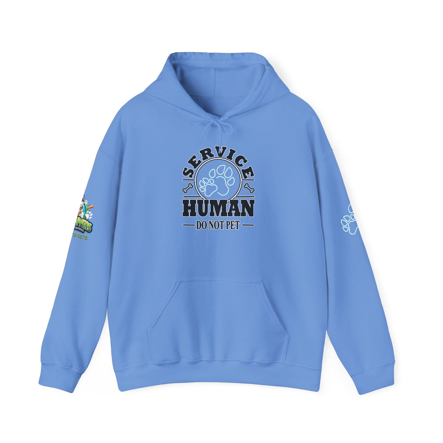 Service Human Hoodie - "Do Not Pet" Paw Print Comfort Sweatshirt