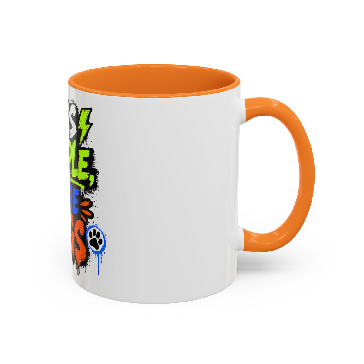 Less People More Dogs Coffee Mug — Bold Graffiti Dog Lover Gift (11oz, 15oz)
