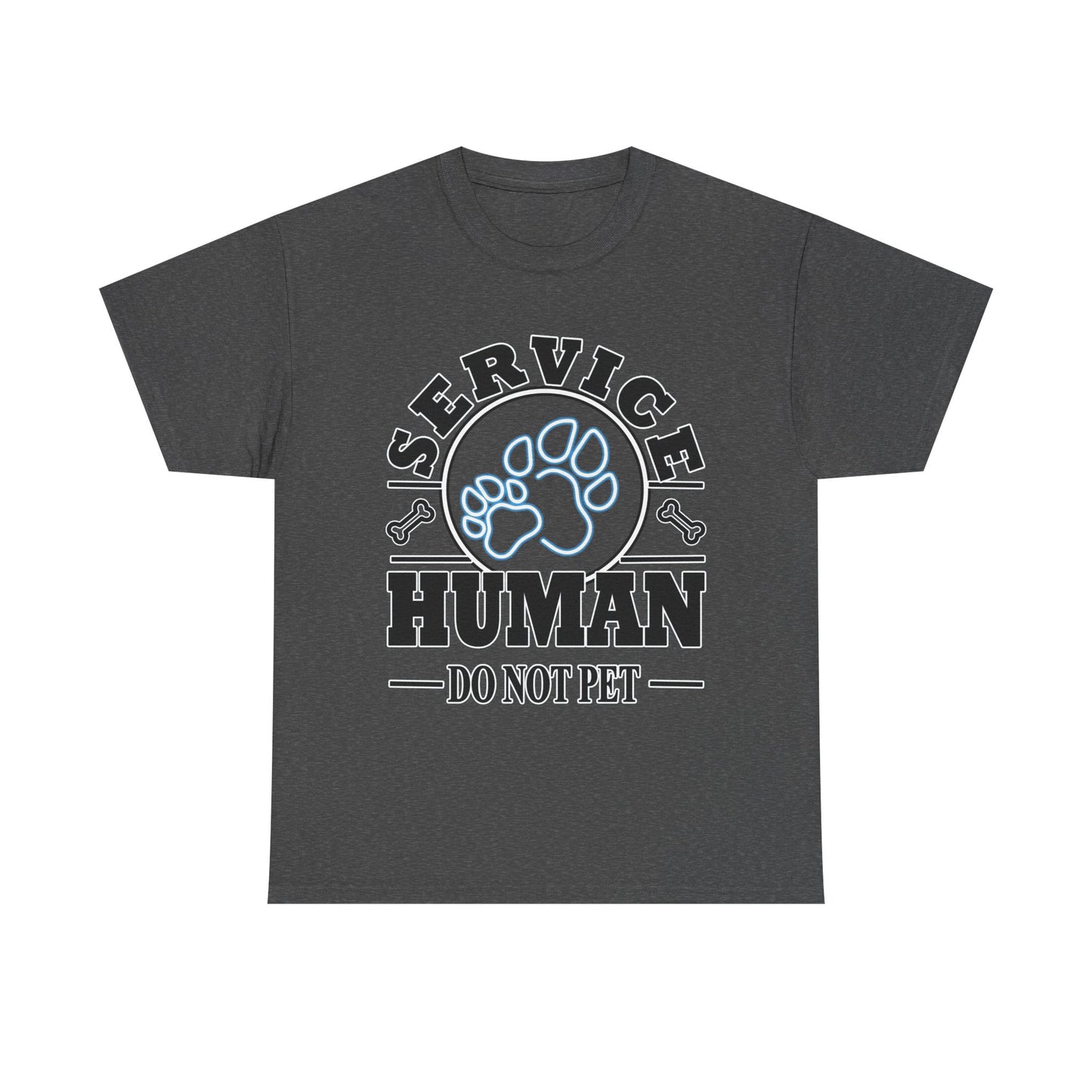 Service Dog Handler Tee – “Service Human Do Not Pet” Paw Print T-Shirt