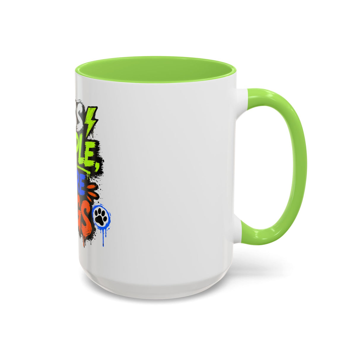 Less People More Dogs Coffee Mug — Bold Graffiti Dog Lover Gift (11oz, 15oz)