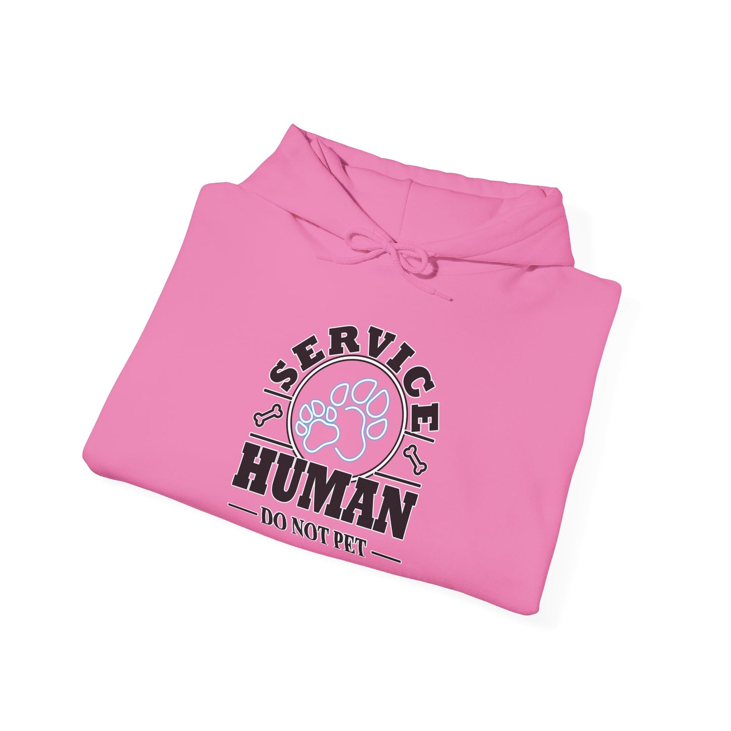 Service Human Hoodie - "Do Not Pet" Paw Print Comfort Sweatshirt