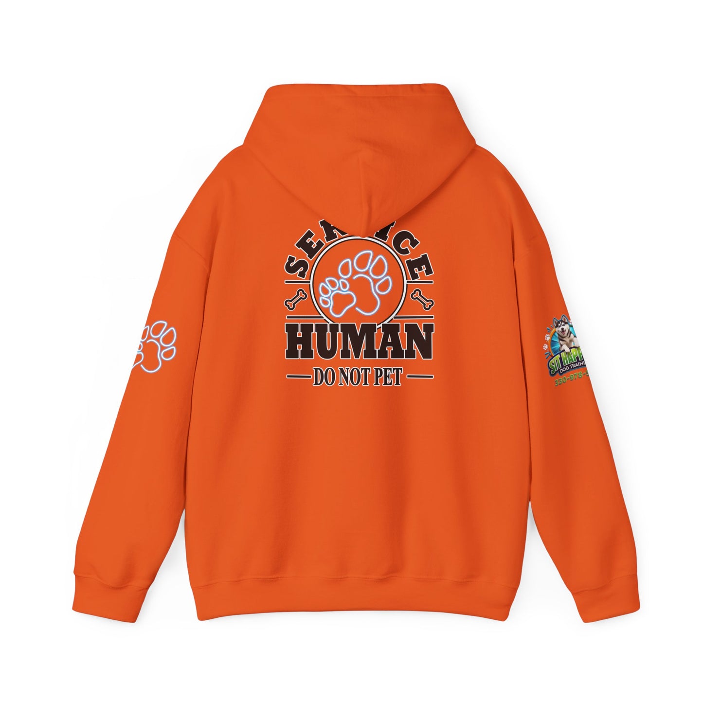 Service Human Hoodie - "Do Not Pet" Paw Print Comfort Sweatshirt