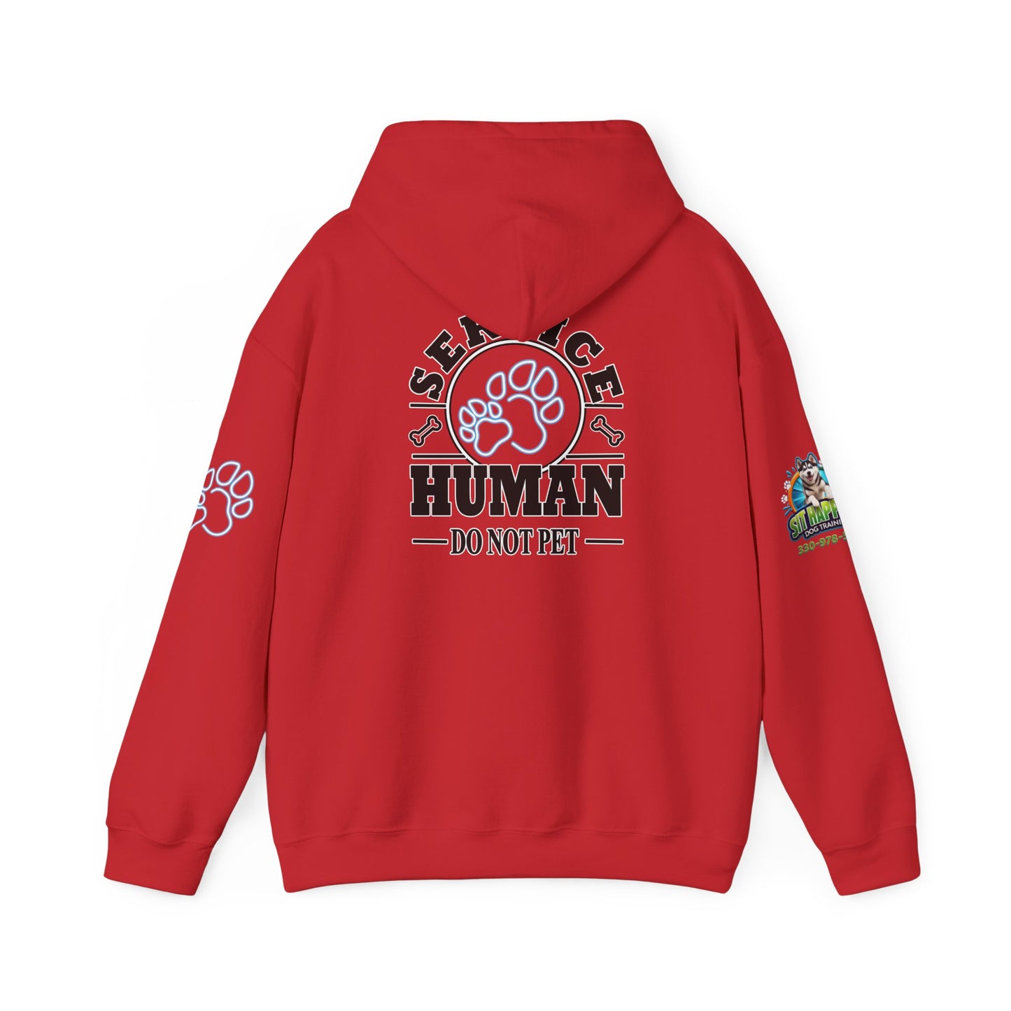 Service Human Hoodie - "Do Not Pet" Paw Print Comfort Sweatshirt