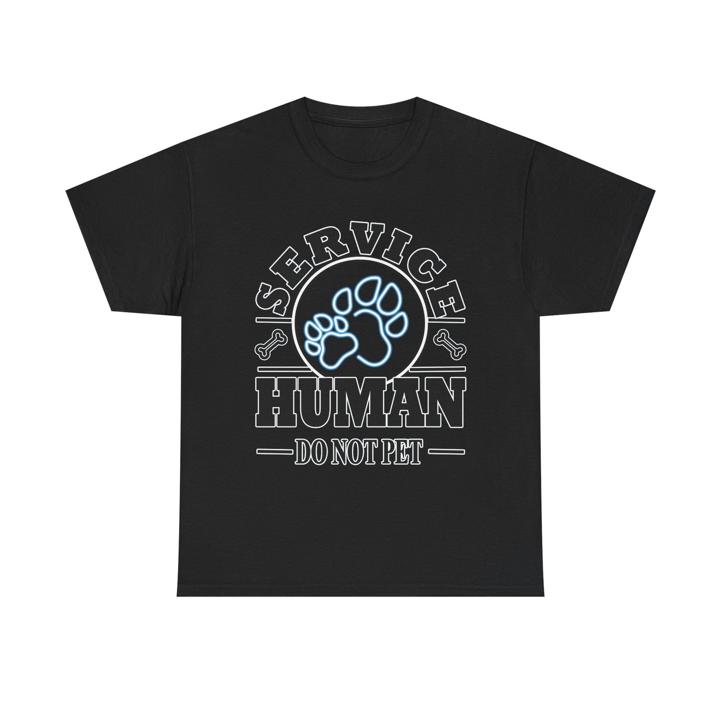 Service Dog Handler Tee – “Service Human Do Not Pet” Paw Print T-Shirt