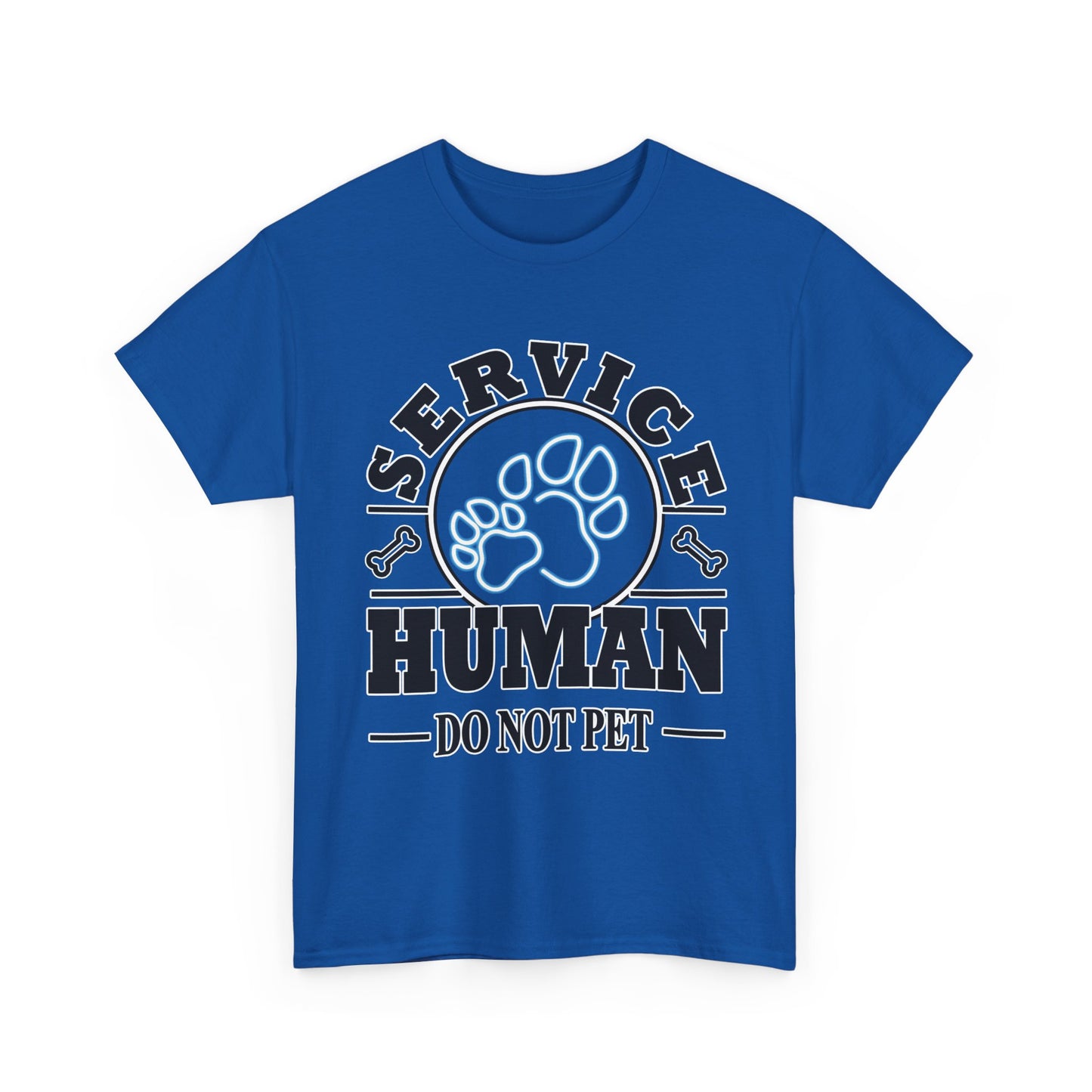 Service Dog Handler Tee – “Service Human Do Not Pet” Paw Print T-Shirt
