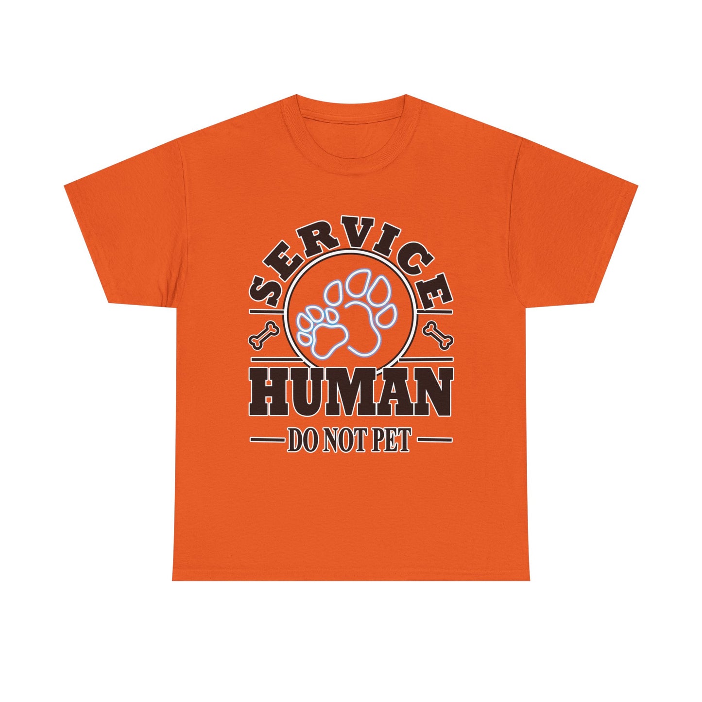 Service Dog Handler Tee – “Service Human Do Not Pet” Paw Print T-Shirt