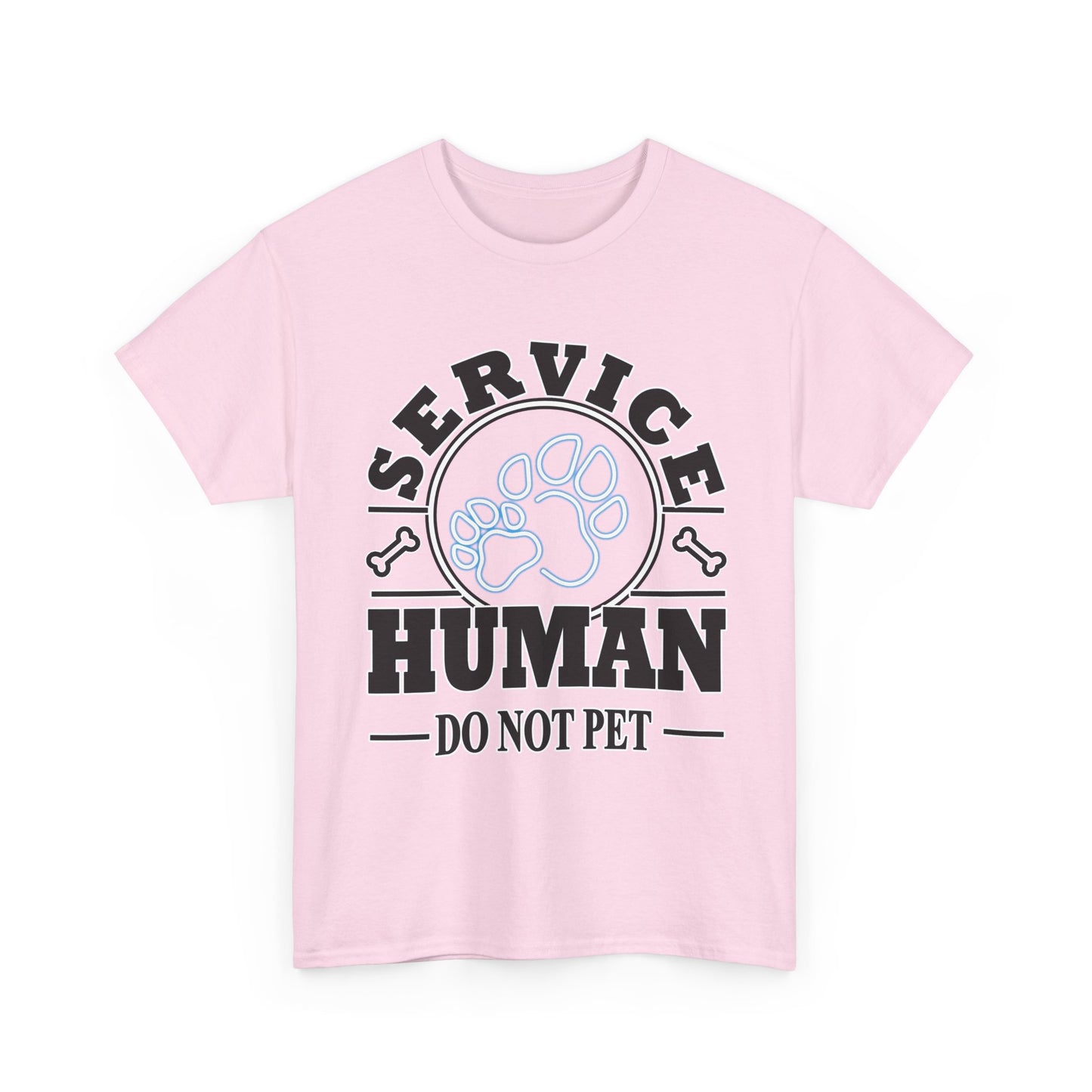 Service Dog Handler Tee – “Service Human Do Not Pet” Paw Print T-Shirt