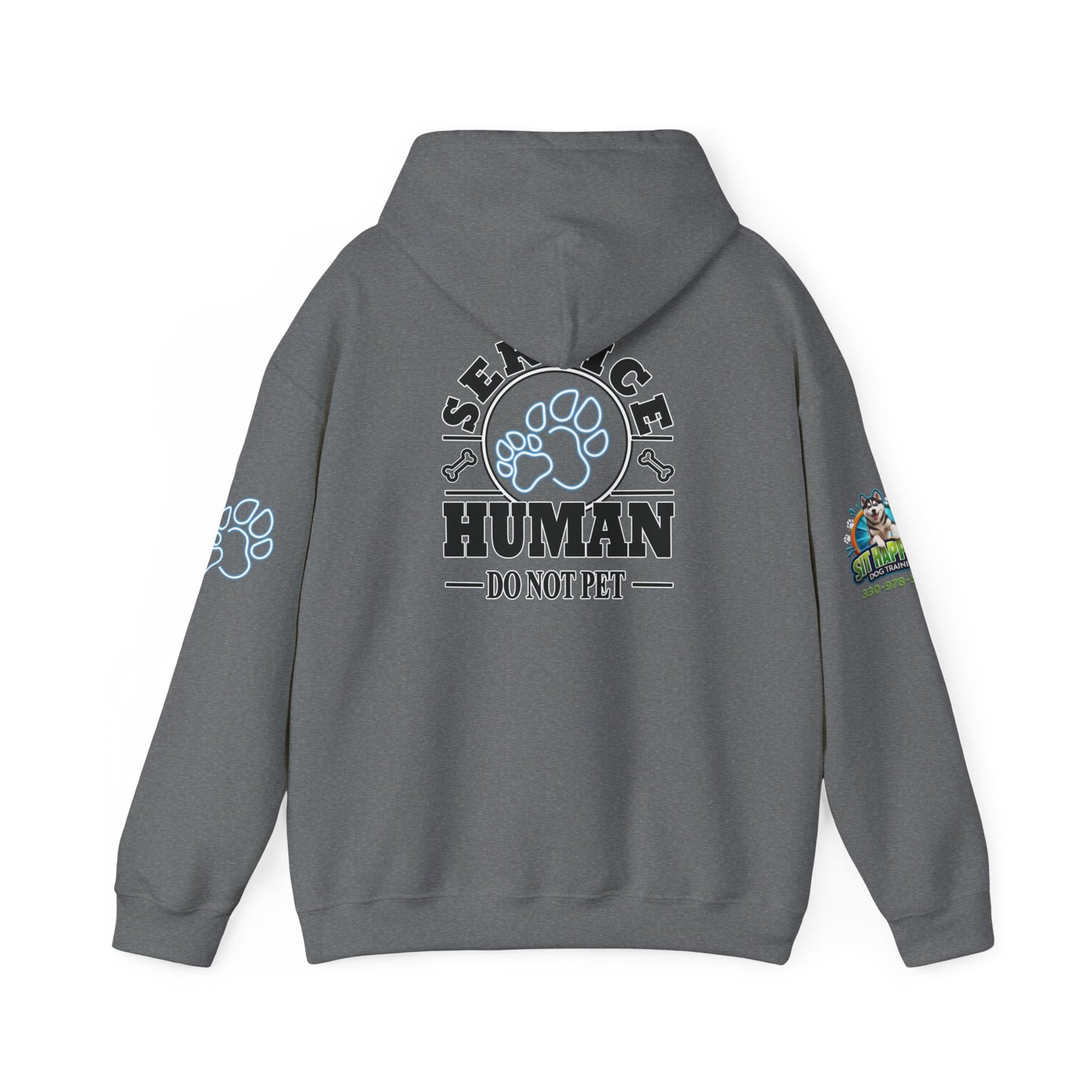 Service Human Hoodie - "Do Not Pet" Paw Print Comfort Sweatshirt